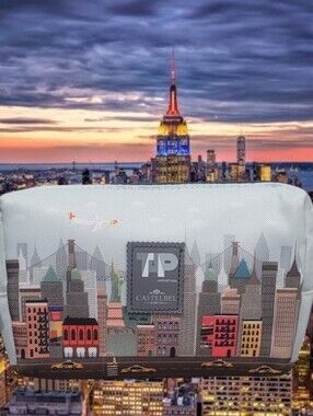 Tap Air Portugal by Castelbel Porto CIty Landscape Skyline Amenity Kit Bag